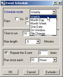 Event Manager Pro schedule
